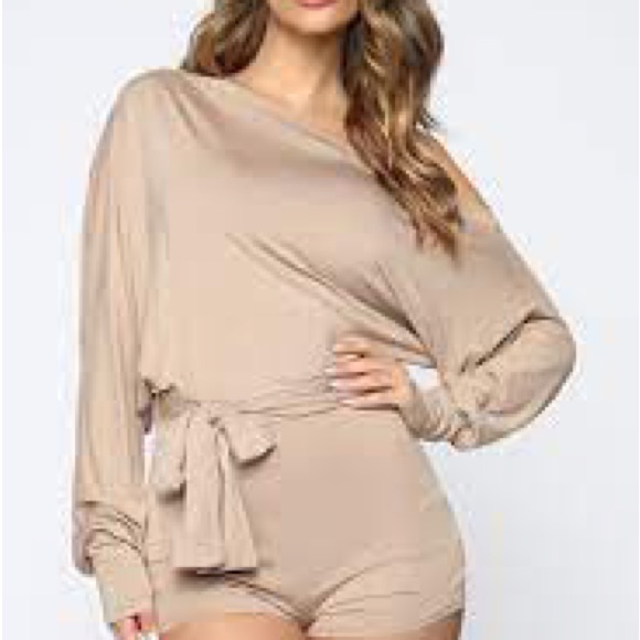 Fashion Nova Down For Some Loungin’ Shorty Romper